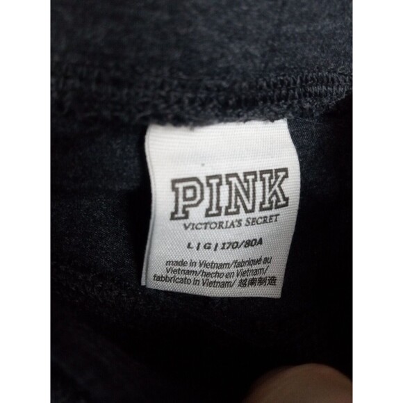PINK Victoria's Secret Women Large Activewear Pants Dark Gray Leggings Yoga - Picture 6 of 9